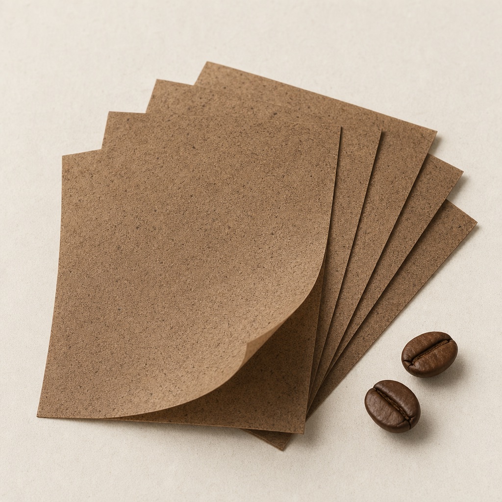 Deep-roast coffee-fibre blotting paper