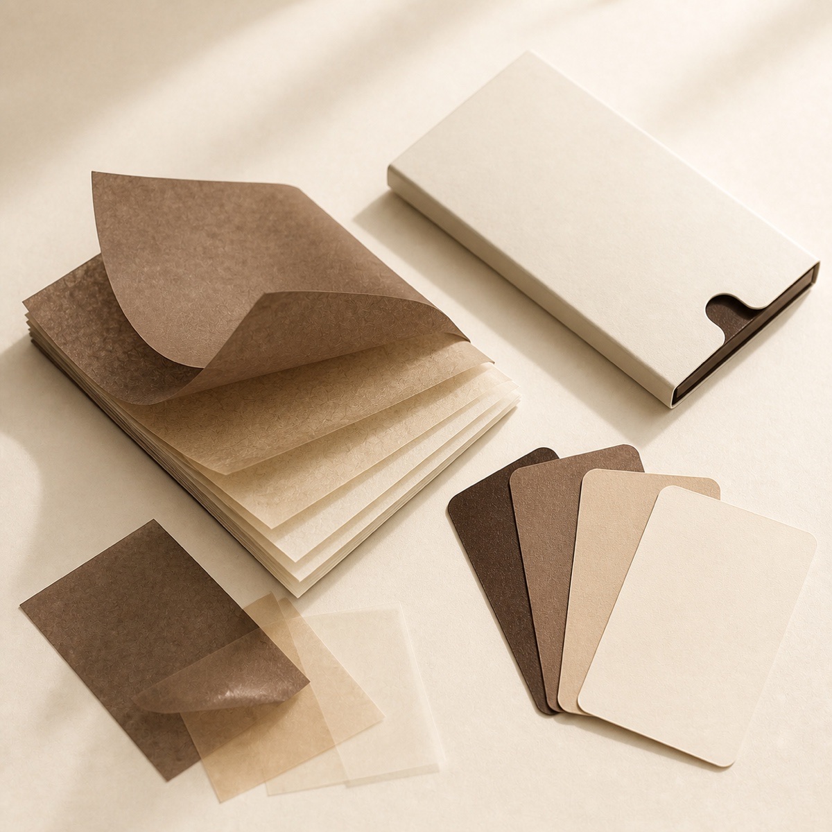 Coffee blotting paper collaboration concept