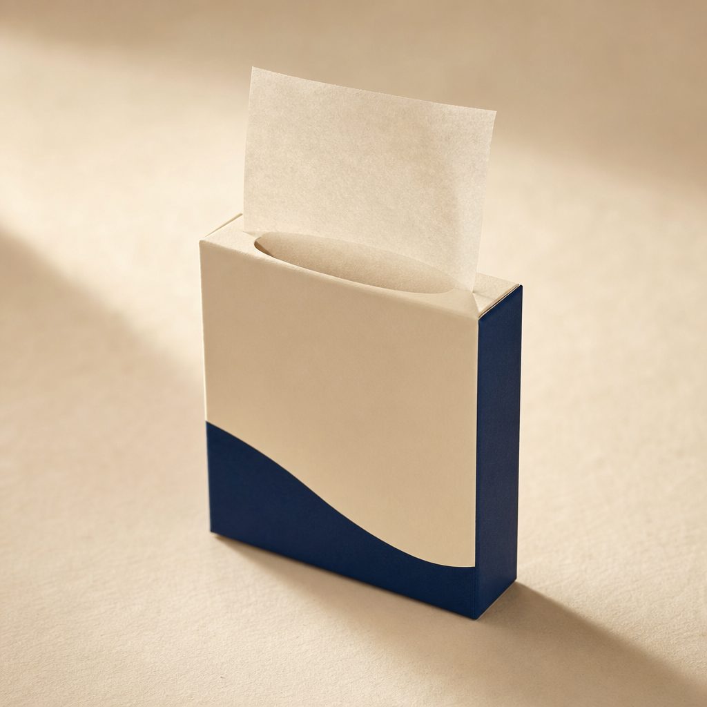 Pop-up dispenser blotting paper