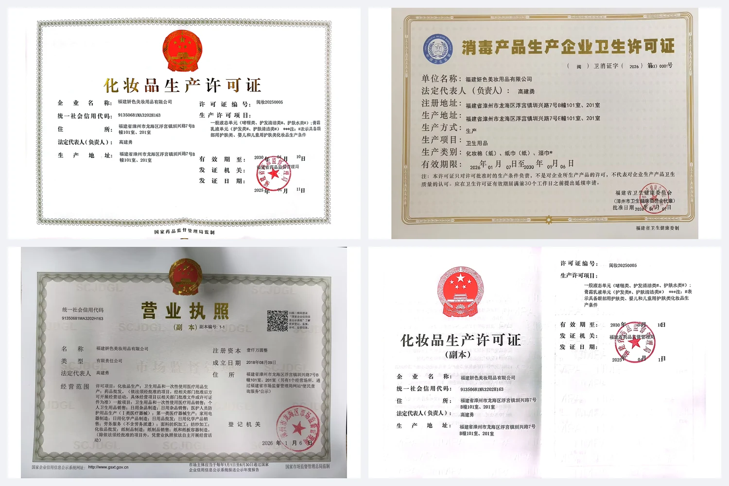Dual Cosmetics and Sanitary Production Licences