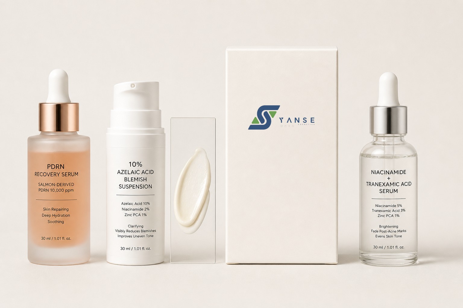 PDRN skincare OEM manufacturers comparison — serum, pads and hydrogel masks