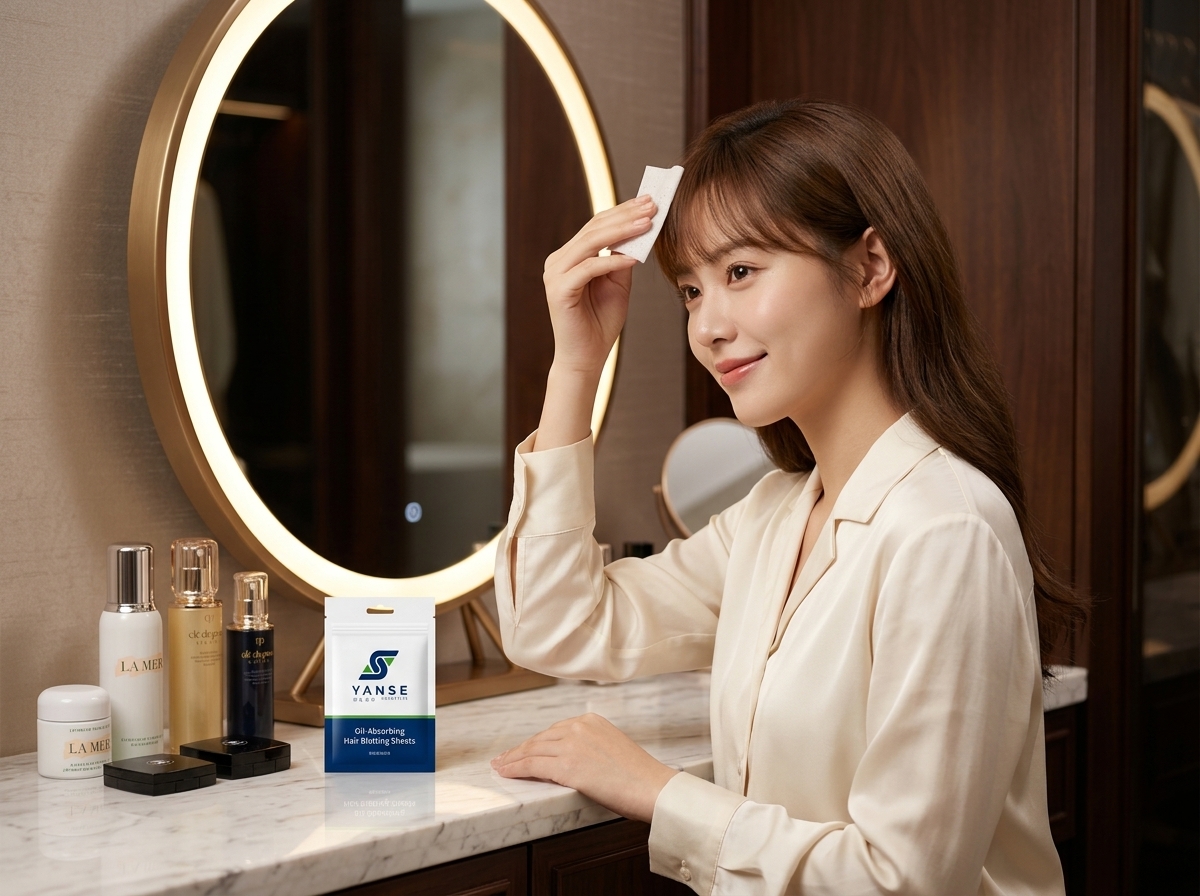 3-Second Bangs Sebum Blotting at Vanity Mirror